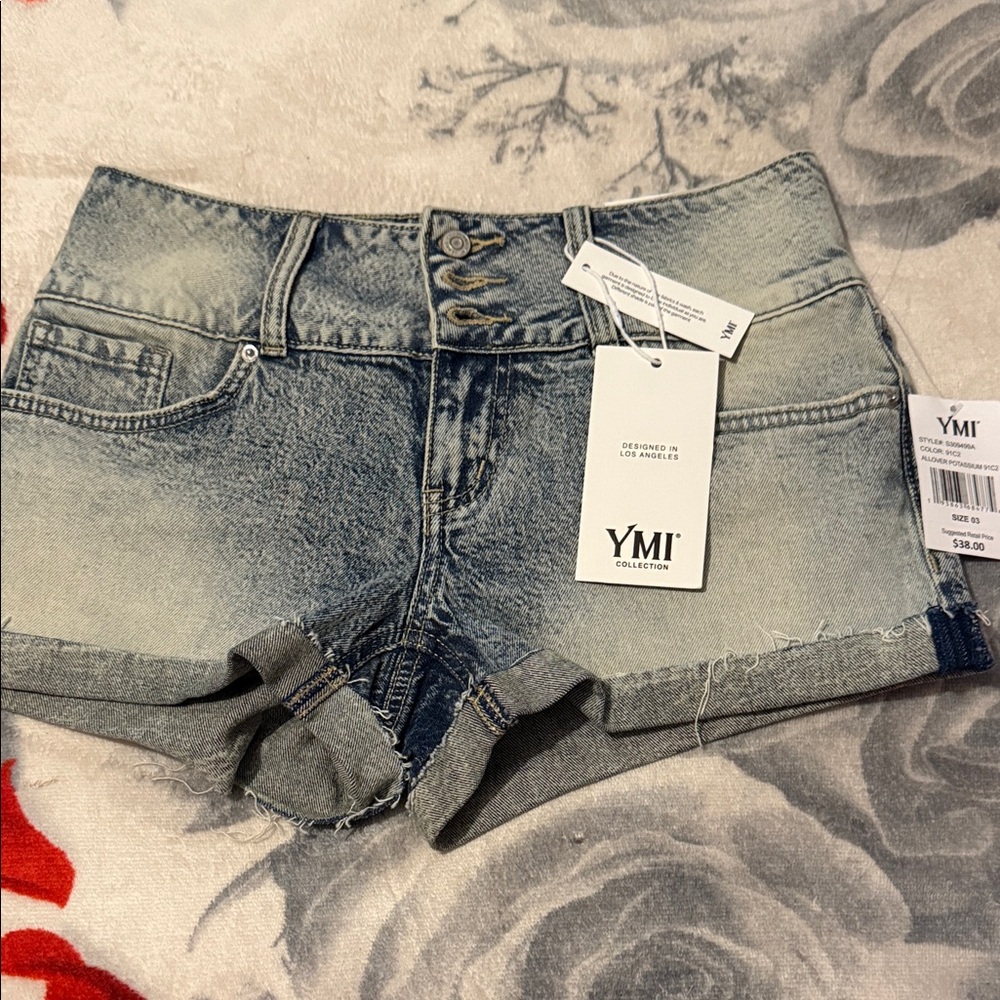 YMI Light Blue Jean Shorts for Women
